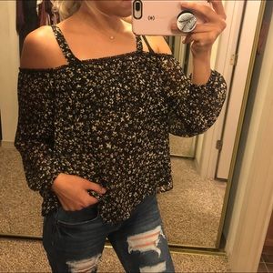 Express Sheer Wide Sleeve Blouse